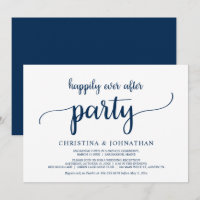 Elopement, Happily Ever After Party, Navy Blue