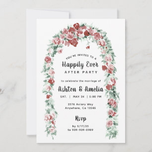 Elopement Invitation - Happily Ever After Party 