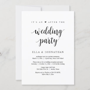 Elopement, Its an after the Wedding Party  Invitation