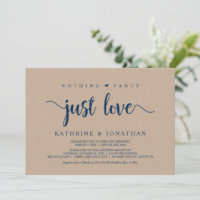 Elopement, Nothing Fancy Just Love, Modern Kraft I