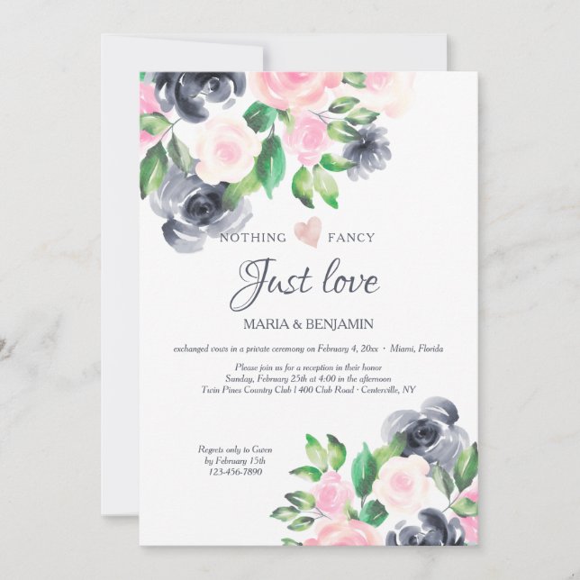 Elopement Reception Invitation (Front)