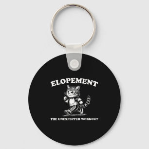 Elopement the unexpected workout funny autism cat key ring