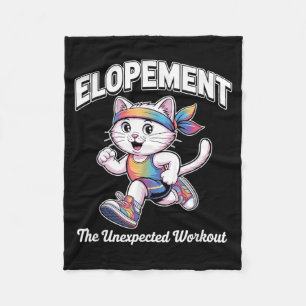 Elopement The Unexpected Workout Funny Autism Fleece Blanket