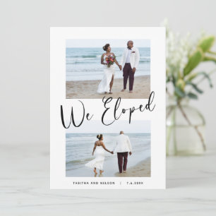 Elopement Wedding We Eloped 2-Photo Announcement