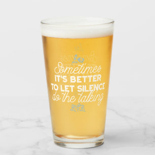 Eloquent Silence Quote Art for Serene Decor Glass