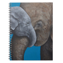 Elphant and Child Blue Notebook
