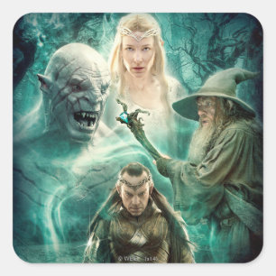 ELROND™, Azog, Galadriel, & Gandalf Graphic Square Sticker