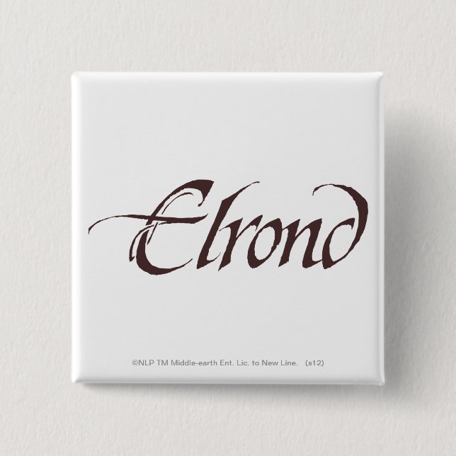 ELROND™ Name Solid 15 Cm Square Badge (Front)