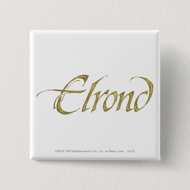 ELROND™ Name Textured 15 Cm Square Badge (Front)