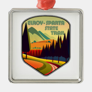 Elroy-Sparta State Trail Colours Metal Tree Decoration