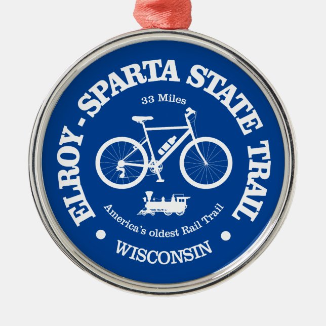 Elroy-Sparta State Trail (cycling) Metal Tree Decoration (Front)