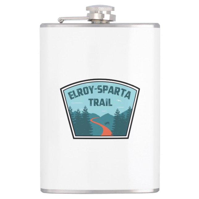Elroy-Sparta State Trail Hip Flask (Front)