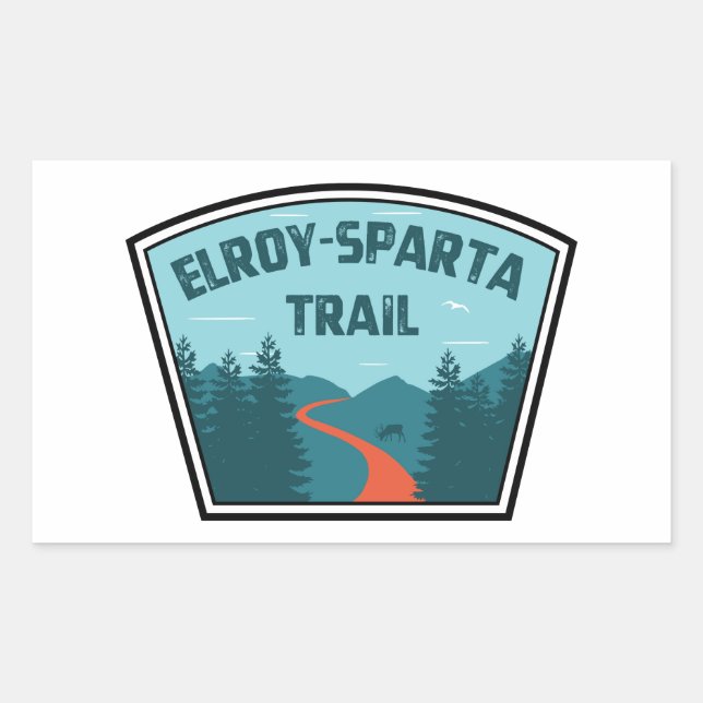 Elroy-Sparta State Trail Rectangular Sticker (Front)