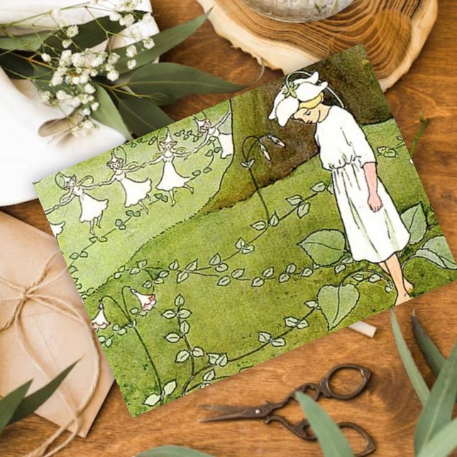 Elsa Beskow Fairy Ring Folded Greeting Card (Creator Uploaded)