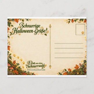 Elsa Halloween Greeting Card🎃🐱 Postcard