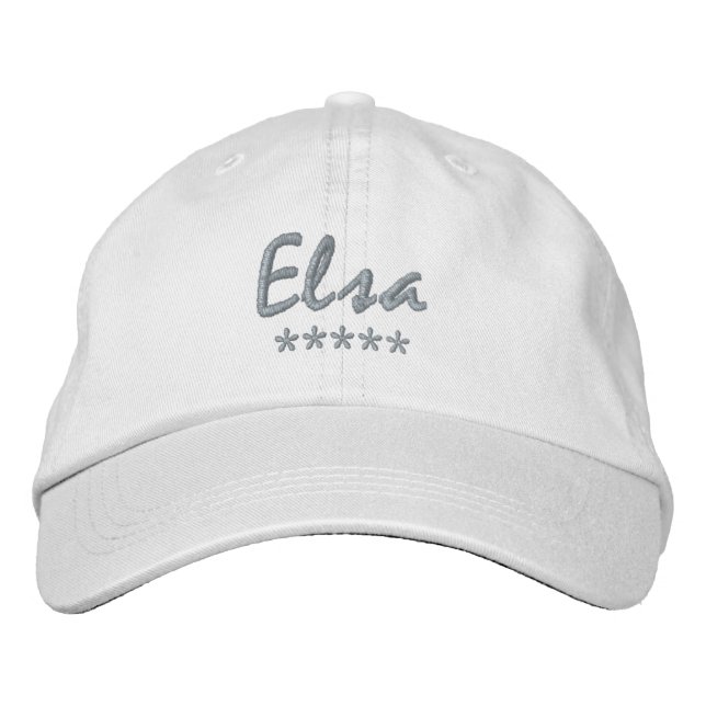 Elsa Name Embroidered Hat (Front)