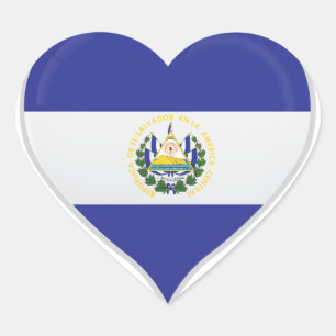 Elsalvador love flag pride heart sticker