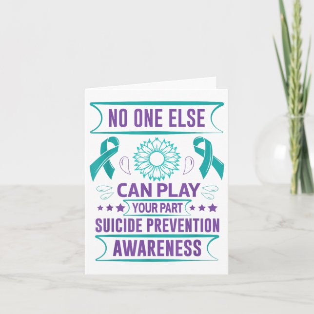 Else Can Play Your Part Suicide Prevention Awarene Card (Front)