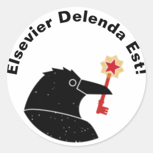 Elsevier protest sticker