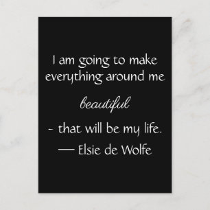 Elsie de Wolfe Quote Postcard