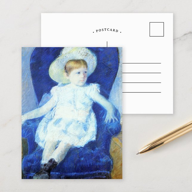 Elsie in a Blue Chair | Mary Cassatt Postcard (Creator Uploaded)