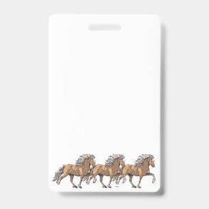 Elska Icelandic Horse in Tolt ID Badge