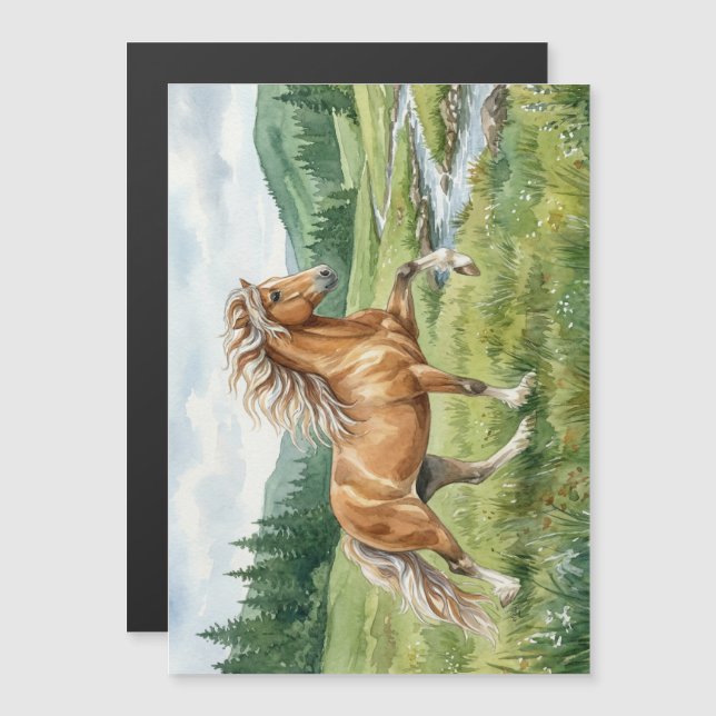 Elska Icelandic Horse Watercolor (Front/Back)