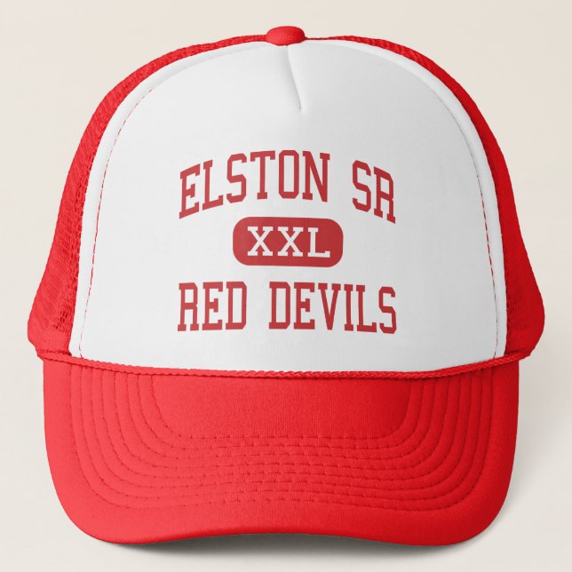 Elston Sr - Red Devils - High - Michigan City Trucker Hat (Front)