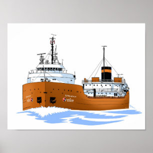 Elton Hoyt 2nd lake freighter straightdecker Poster