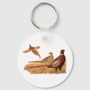 Elusive Pheasant Bird Hunting Key Ring