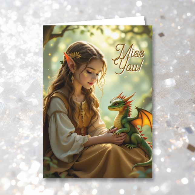Elven Fairy with Clarinet | Miss You Card (Creator Uploaded)