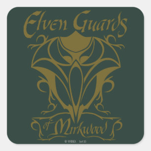 Elven Guards of Mirkwood Name Square Sticker