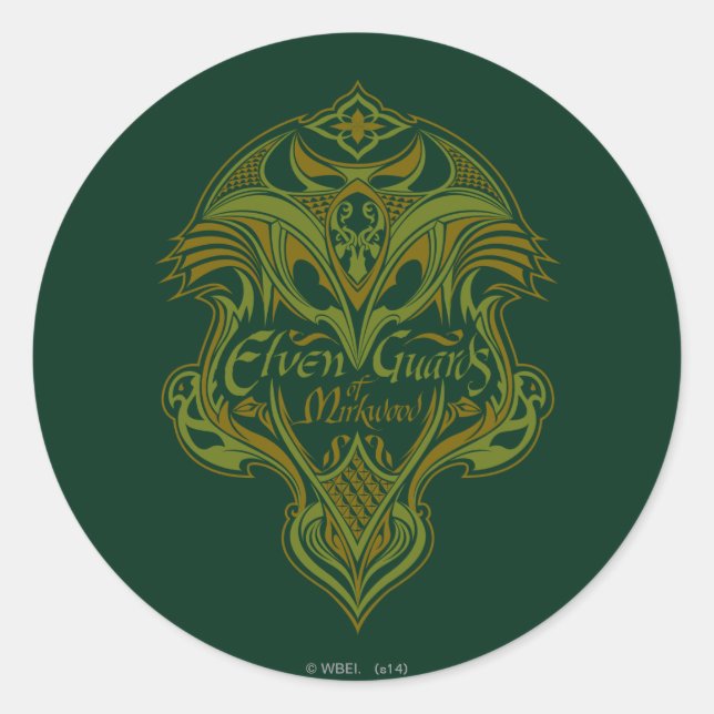 Elven Guards of Mirkwood Shield Icon Classic Round Sticker (Front)