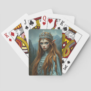 Elven Queen of the Veil – Fantasy Portrait Playing Cards