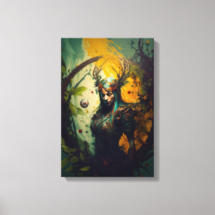 Elven Ranger Fantasy Canvas Print D&D Gift