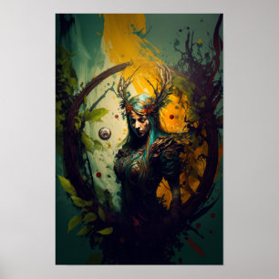 Elven Ranger Fantasy Poster D&D Art 1