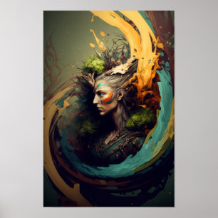 Elven Ranger Fantasy Poster D&D Art 4