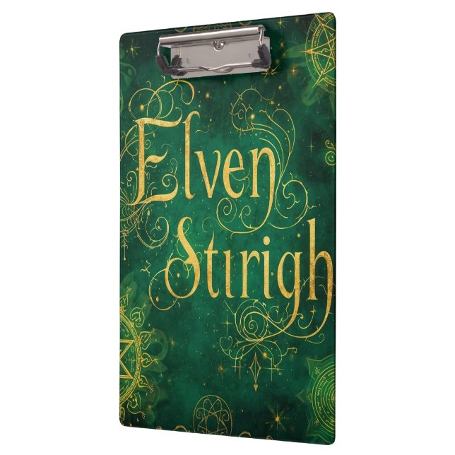 Elven Stirigh – Sigils in Green Clipboard (Left)