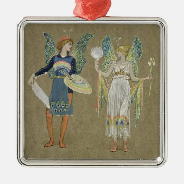 Elves and Fairy Painters, from 'The Snowman' 1899 Metal Tree Decoration (Front)
