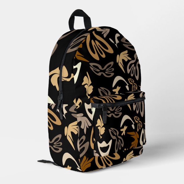 Elves, Butterflies and Masks 2 Printed Backpack (Back Corner Left)