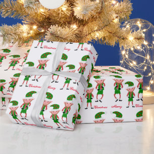 Elves Design Christmas Wrapping Paper