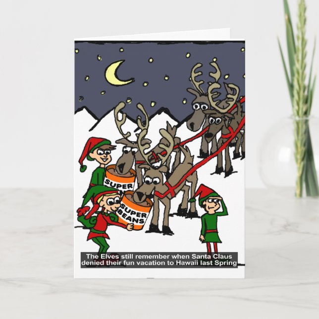 Elves Get Revenge Holiday Card (Front)