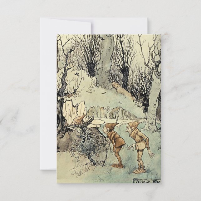 “Elves in the Wood” by Arthur Rackham Thank You Card (Front)