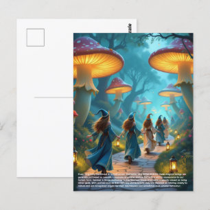 Elves Mushrooms  Postcard