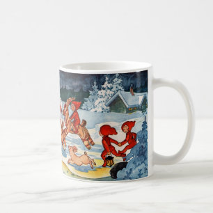 Elves Racing Yule Goats! Coffee Mug