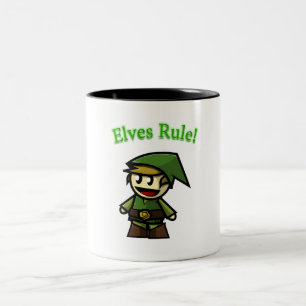Elves Rule! Two-Tone Coffee Mug