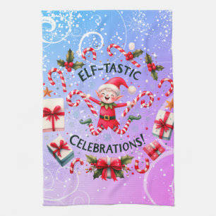 Elves  tea towel