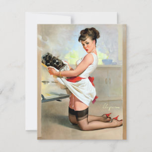 Elvgren Lets Eat Out Holiday Card