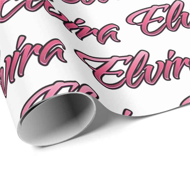 Elvira faded pink personalized gift paper (Roll Corner)