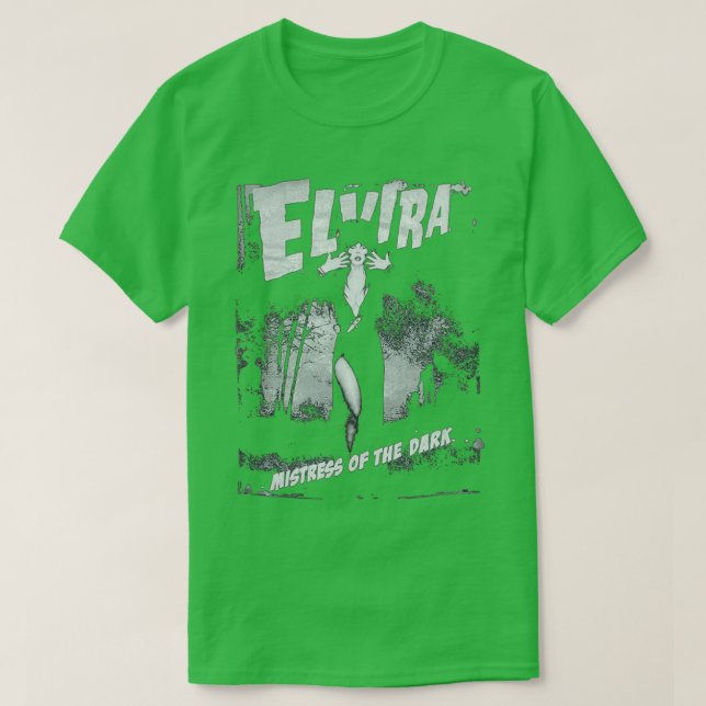 Elvira Grey Zombie T-Shirt (Design Front)